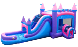 Pink Palace Water Slide & Bounce House Combo