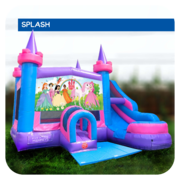 Princess Water Slide & Bounce House Combo