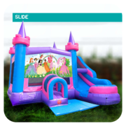 Princess Slide & Bounce House Combo (Dry)
