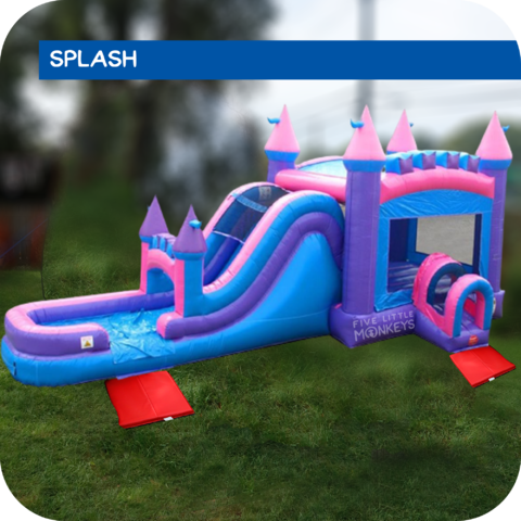 Pink Palace Water Slide & Bounce House Combo