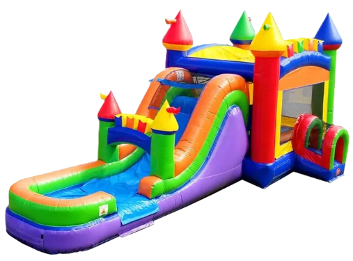 Prism Palace Water Slide & Bounce House Combo