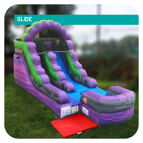 Purple Dinosaur 13'H Inflatable Slide