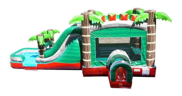 Safari Splash Bounce House with Water Slide (Can be used dry)