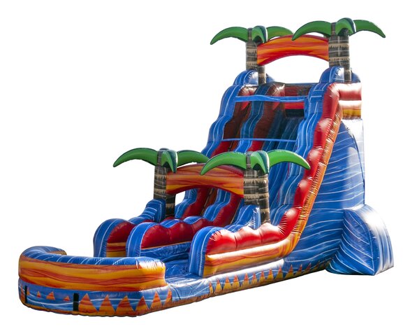 18' Tropical Rush Water Slide (Can be used dry)