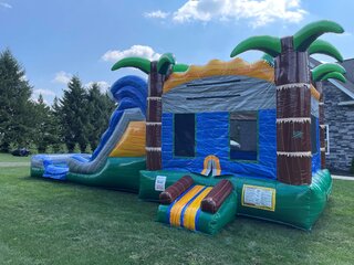 Monsoon Bounce House with Dual Lane Water Slide (Can be used dry)