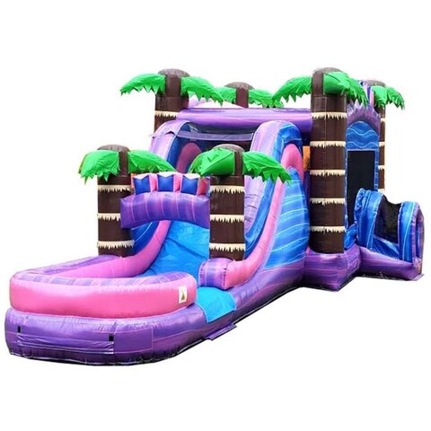Caribbean Bounce House with Water Slide (Can be used dry)