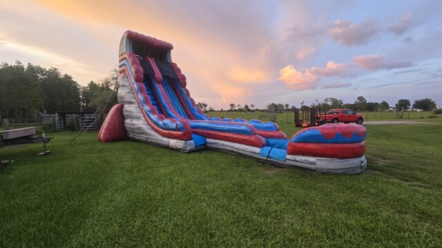 22ft Wave Waterslide, Pool Landing Stone