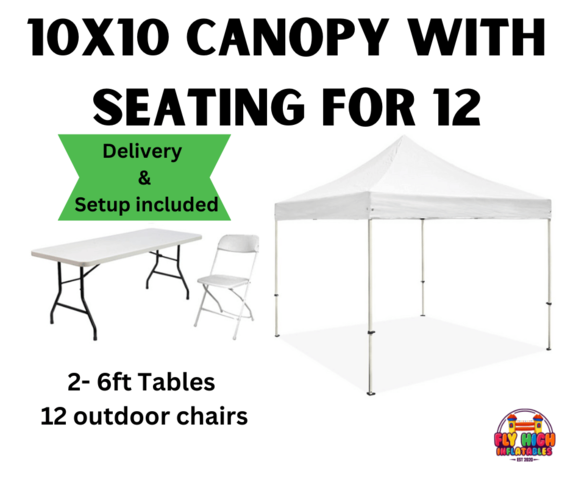  10x10 Canopy With Seating for 12