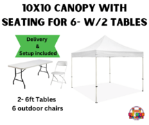Picture of 10x10 Canopy With Seating for 6- W 2 Tables