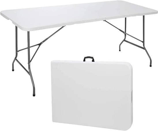 6ft White Folding Table