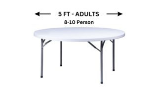 5' Round Folding Table (plastic)