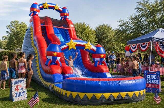 4th of July Water Slide Parties