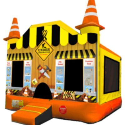 construction themed bounce house