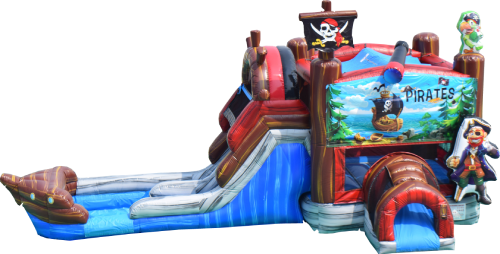 Pirates Combo with dual lane wet/dry slide