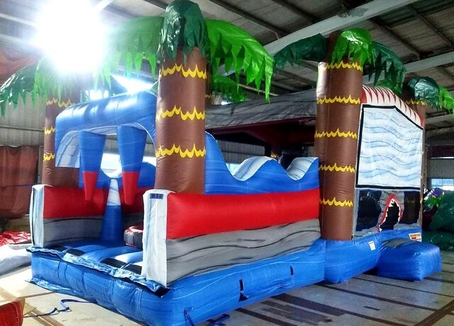 Shark Escape 30ft Module Obstacle Bounce House *fits size Medium Banners