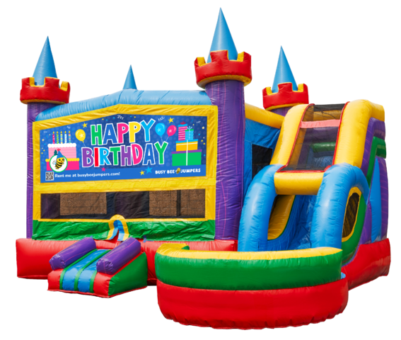 Happy Birthday Wet Combo Bounce House
