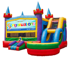 Congratulations Wet Combo Bounce House