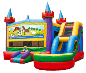 Farm Animals Wet Combo Bounce House	