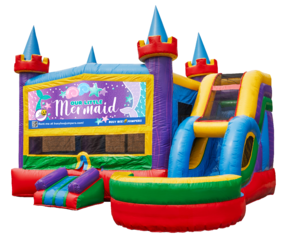 Mermaid Wet Combo Bounce House	