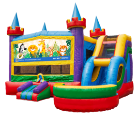 Safari Wet Combo Bounce House		