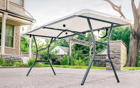 6' White Folding Table