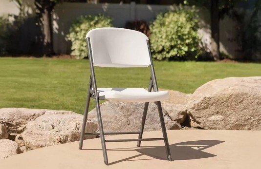 White Plastic Folding Chair