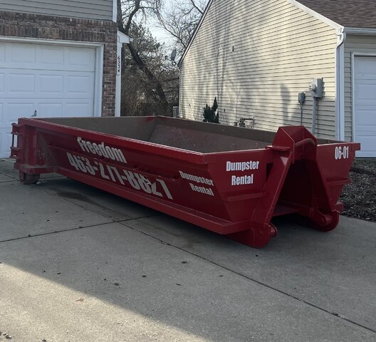 6 yard waste bin for small cleanout project Hope IN