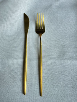 Gold Cutlery 2 pcs set 