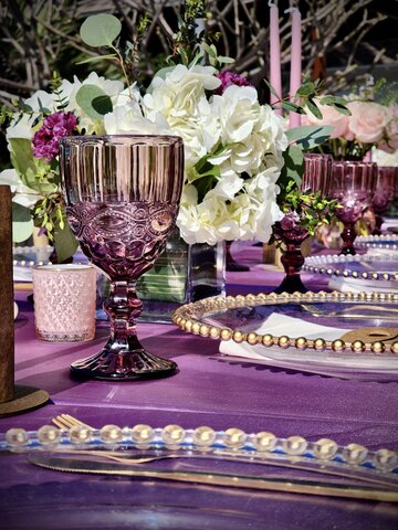 Muave Goblets  (pinkish / purple) 