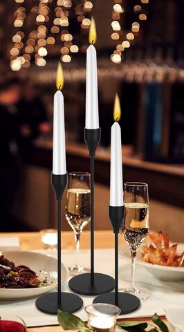 Matte Black Candle Holder