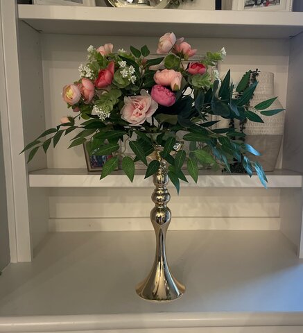Tall Gold Metal Vase