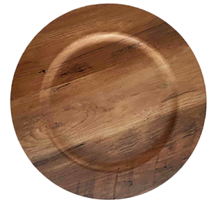 Wood Grain Plate Charger