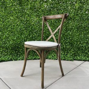 Wooden Crossback Chair w/ Cushion