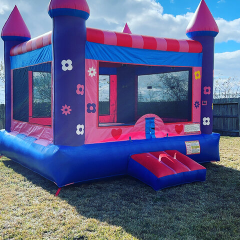 15X15 pink and purple bounce house 