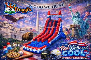 The Red White and COOL 19’ Dual Lane Slide