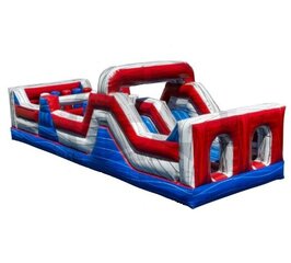 30' Red and Blue Marble Obstacle Course