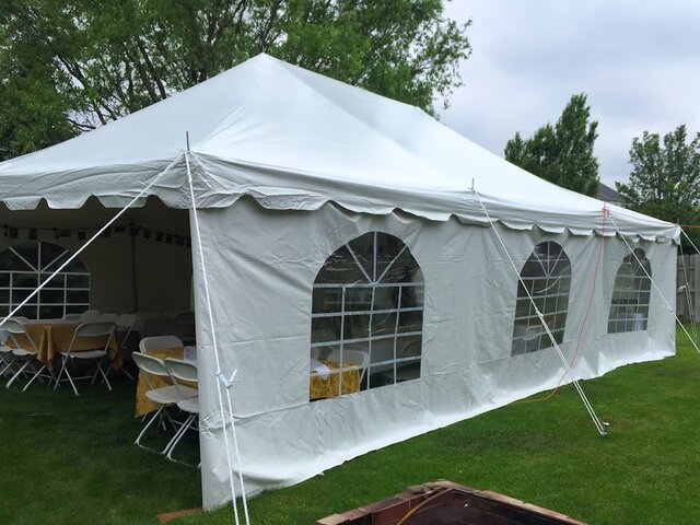 20x30 Pole Tent Package for 75 W/ Sidewalls