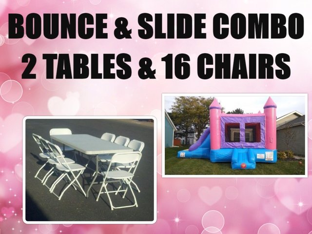 Princess Combo Party Package (2 6ft Tables and 16 Chairs)