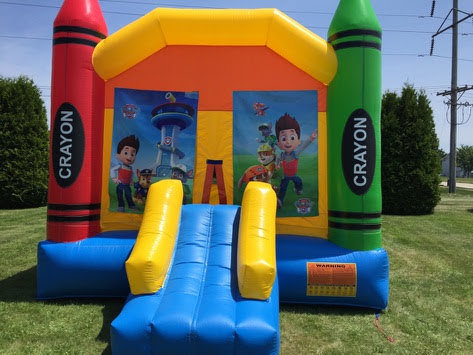 Paw Patrol Large Bounce House With Basketball Hoop
