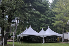 40x40 High Peak Frame Tent Package for 200 (25 6ft Tables and 200 Chairs)