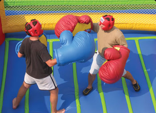 Bouncy Boxing Ring W/Oversized Gloves