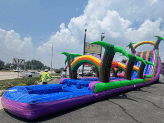 NEW! Tsunami Falls TRIPLE Lane Water Slide W/Slip & Slide Ending