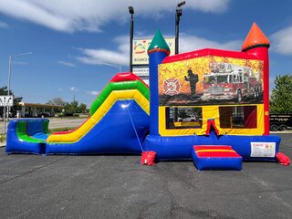 New! Firefighter Dry Combo W/Obstacles & Basketball Hoop 