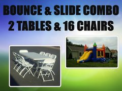 Colorful Combo Party Package (2 6ft Tables and 16 Chairs)