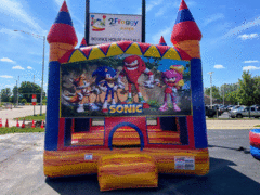Sonic Charming Castle Large Bounce House