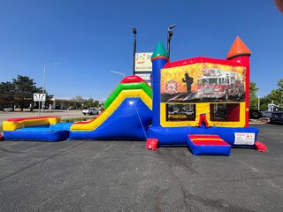 Firefighter Combo W/Obstacles, Basketball Hoop & Pool