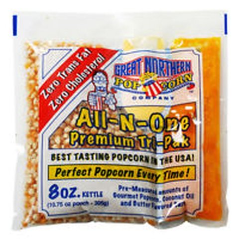 One Bag of Popcorn for up to 8 servings with bags