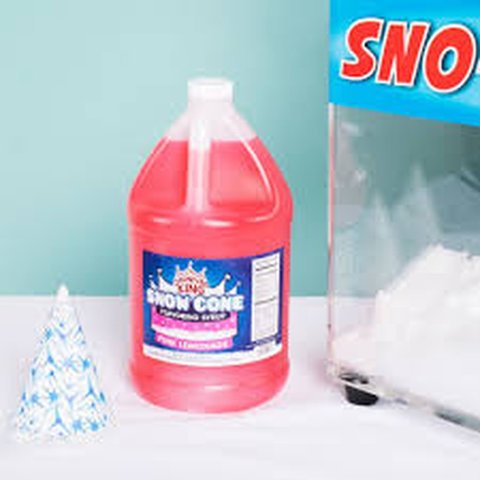 Red Cherry Snow Cone Syrup and Cups