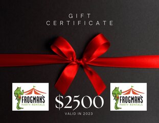 Gift Certificate $2500.00