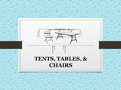 Tents Tables & Chairs
